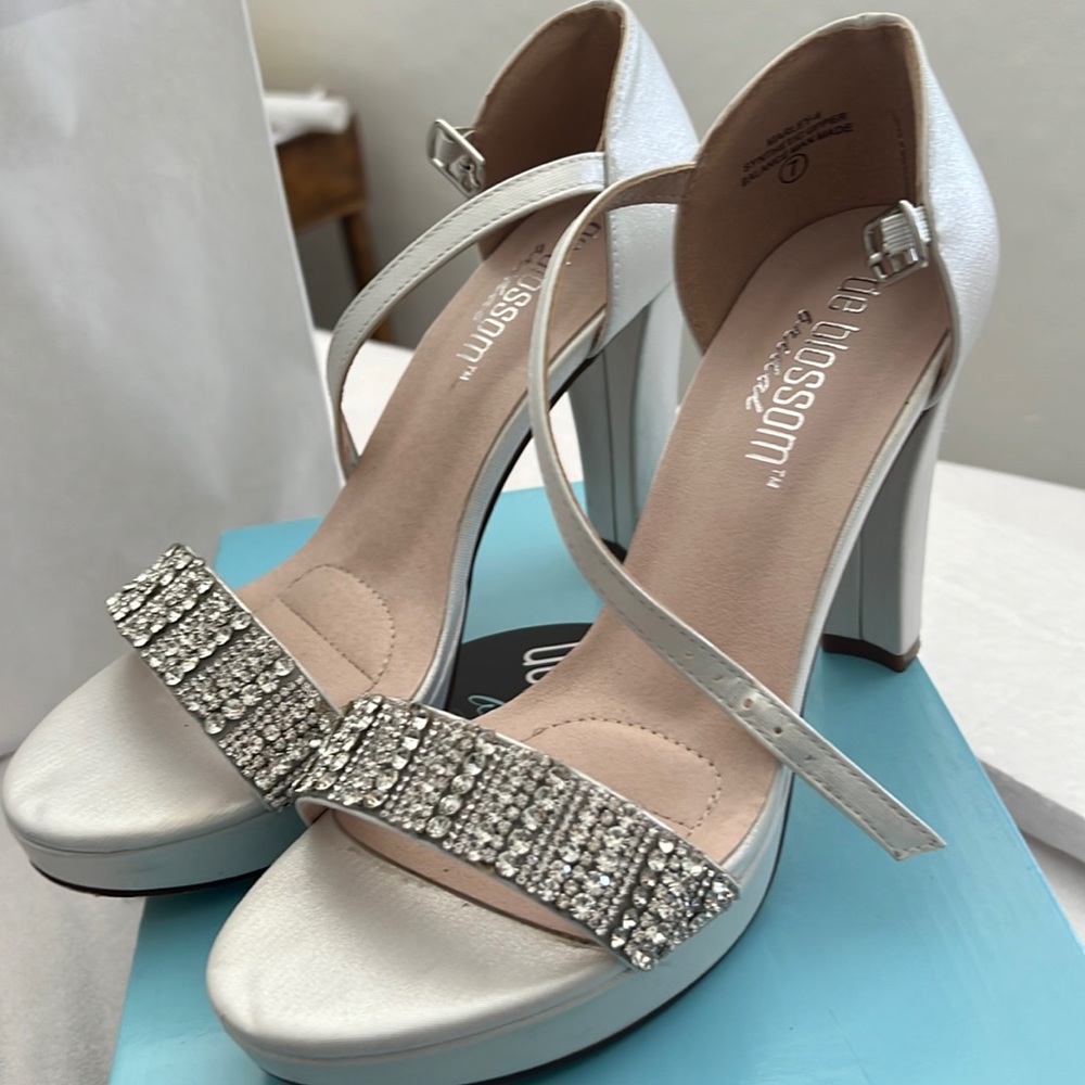 Silver heels. Only wore once.
